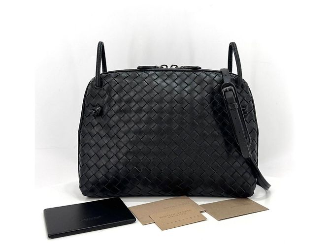 Bottega Veneta Borsa a tracolla Intrecciato Nodini Nera - vista 3
