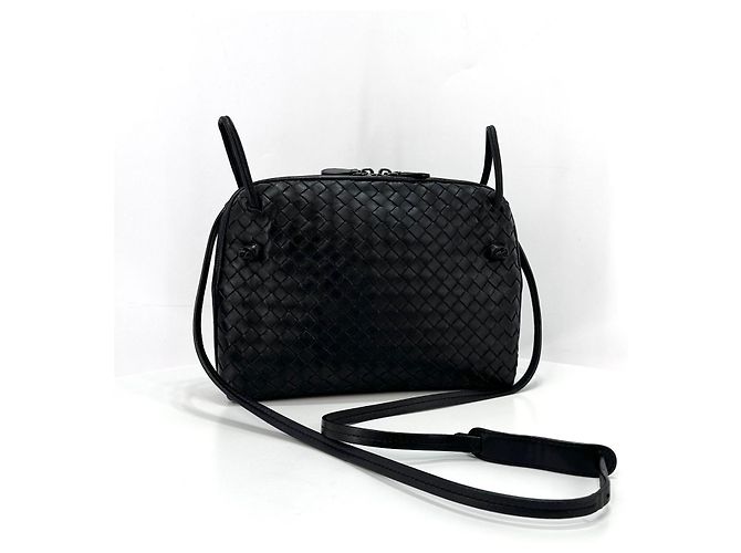 Bottega Veneta Borsa a tracolla Intrecciato Nodini Nera - vista 4