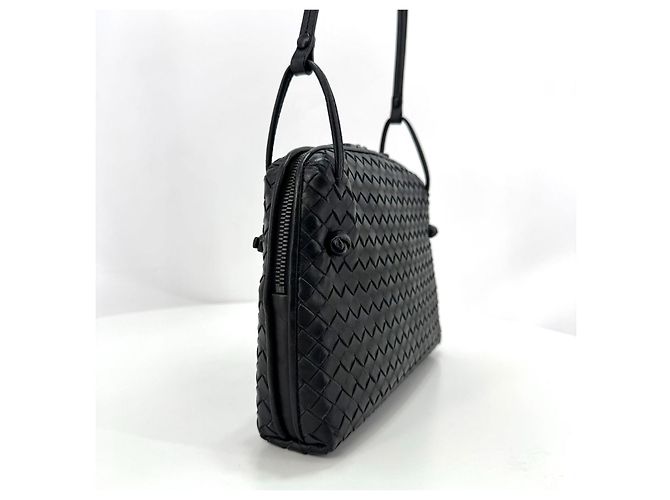 Bottega Veneta Borsa a tracolla Intrecciato Nodini Nera - vista 7