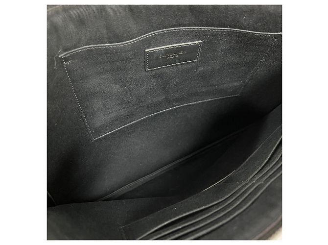 Autre Marque Clutch in pelle nera - vista 10