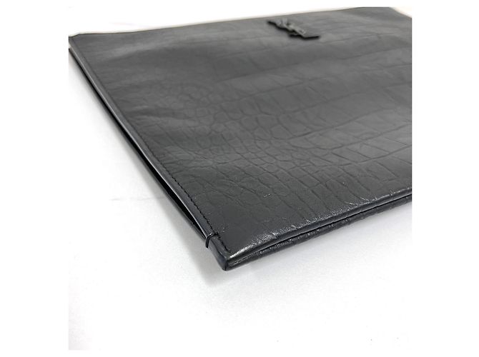 Autre Marque Clutch in pelle nera - vista 8