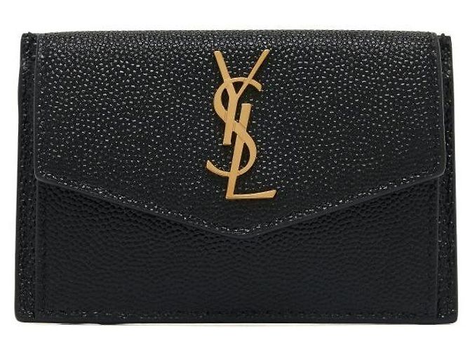 Autre Marque Cassandra Monogram Uptown Gold Kartenetui mit Klappe - Ansicht 2