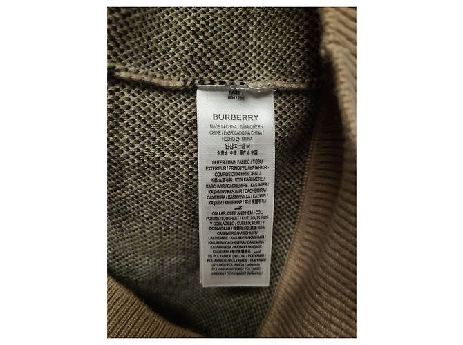 Burberry Kaschmir-Strickpullover mit Rundhalsausschnitt in beige Tartan-Karo - Ansicht 5
