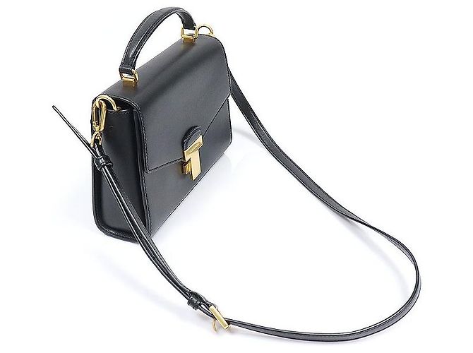 Tory Burch Borsa a mano Juliet Small Top Handle in pelle nera - vista 2