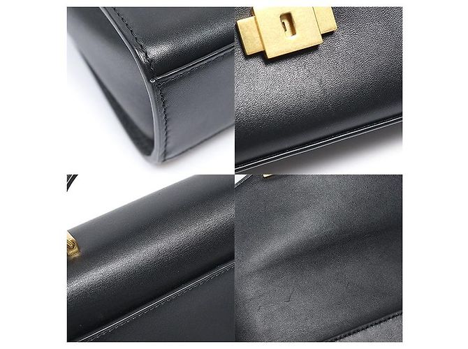 Tory Burch Borsa a mano Juliet Small Top Handle in pelle nera - vista 6