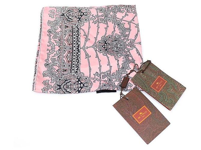 Etro Lenço quadrado de seda multicolorido - vista 3