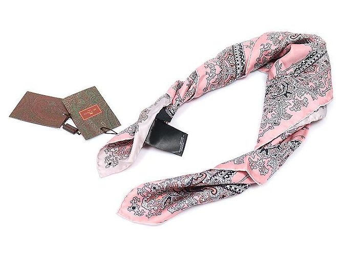 Etro Lenço quadrado de seda multicolorido - vista 4