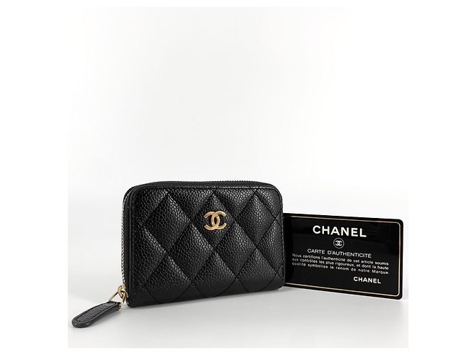 Chanel Cartera Caviar Gold Zipper - vista 2