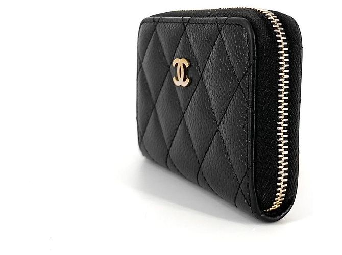 Chanel Cartera Caviar Gold Zipper - vista 5