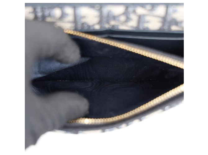 Dior Borsa a catena Montaigne Oblique Jacquard Two-in-One Blue - vista 13