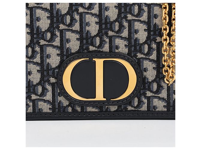 Dior Borsa a catena Montaigne Oblique Jacquard Two-in-One Blue - vista 3
