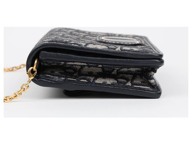 Dior Borsa a catena Montaigne Oblique Jacquard Two-in-One Blue - vista 5