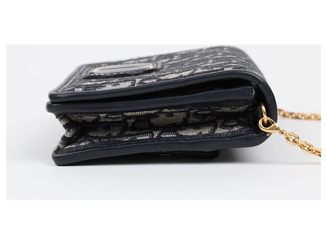 Dior Borsa a catena Montaigne Oblique Jacquard Two-in-One Blue - vista 6
