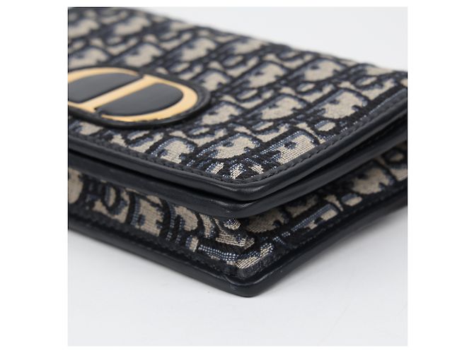 Dior Borsa a catena Montaigne Oblique Jacquard Two-in-One Blue - vista 7