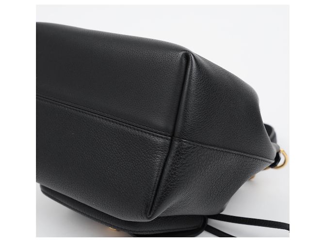 Bucket Louis Vuitton Borsa a secchiello tote in pelle nera - vista 11