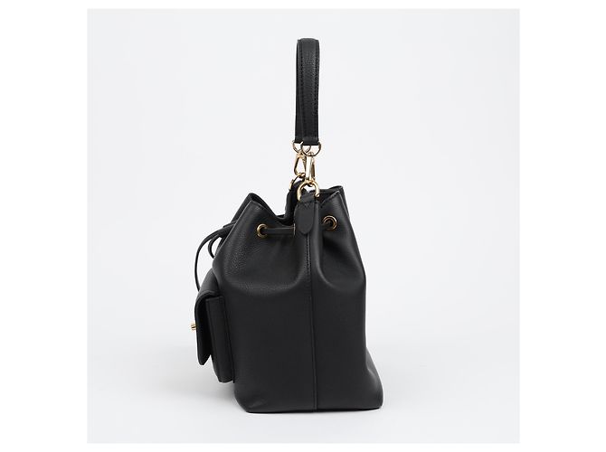 Bucket Louis Vuitton Borsa a secchiello tote in pelle nera - vista 5