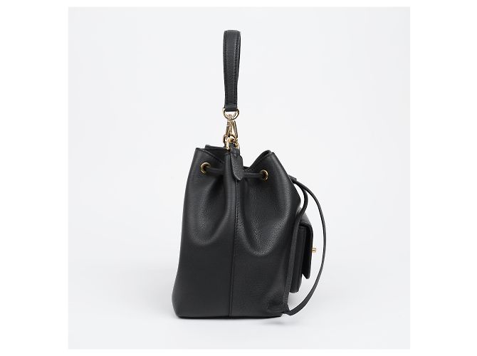 Bucket Louis Vuitton Borsa a secchiello tote in pelle nera - vista 6