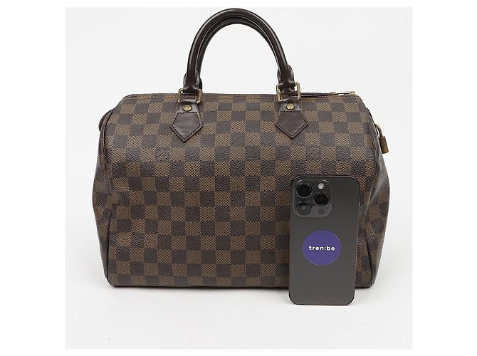 Louis Vuitton Borsa Tote Speedy Damier Ébène Canvas - view 18