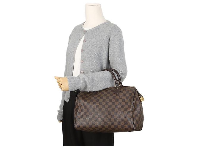 Louis Vuitton Borsa Tote Speedy Damier Ébène Canvas - view 19