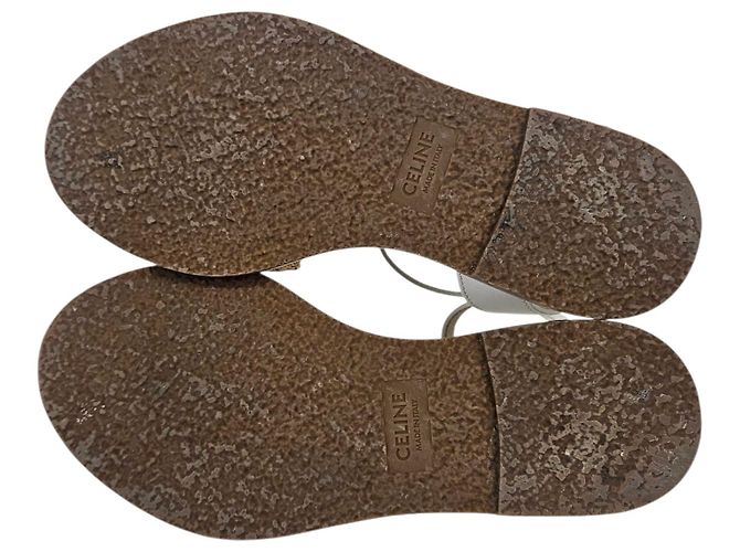 Sandali Céline con cinturino in rafia marrone - vista 8