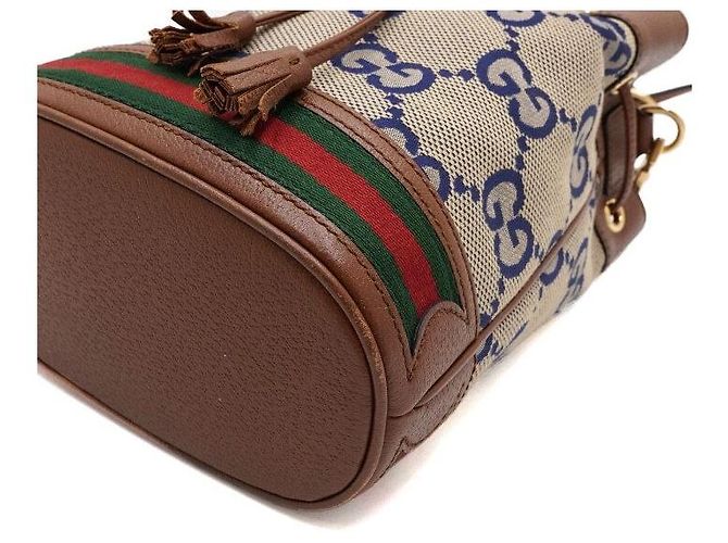 Gucci Borsa Tote a Secchiello e Borsa a Tracolla Ophidia GG Canvas - vista 7