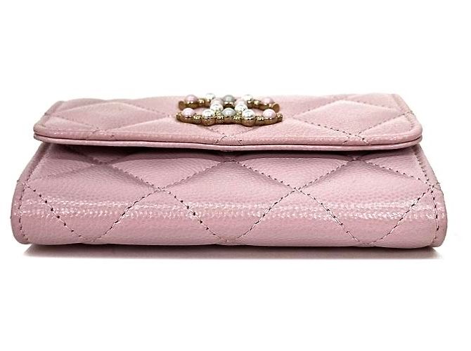 Chanel Münzbeutel aus Caviar-Leder mit Perle - Ansicht 5