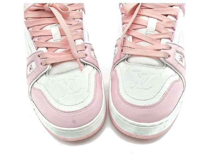 Louis Vuitton Trainer Sneaker Rosa Leder - Ansicht 4