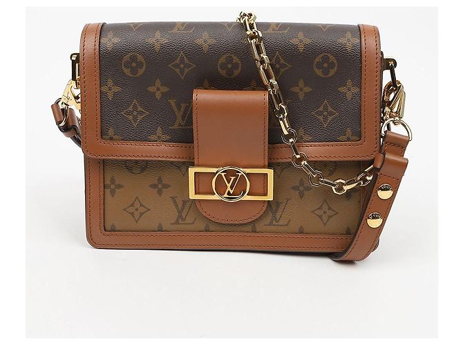 Louis Vuitton Borsa a tracolla Dauphine MM Monogram Reverse Canvas - vista 2