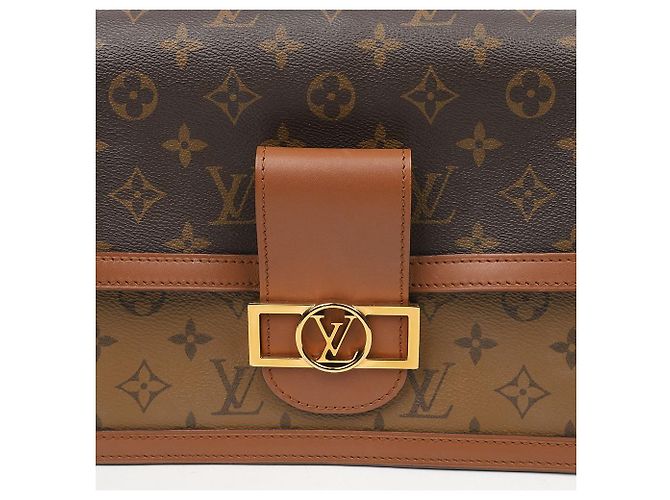 Louis Vuitton Borsa a tracolla Dauphine MM Monogram Reverse Canvas - vista 3