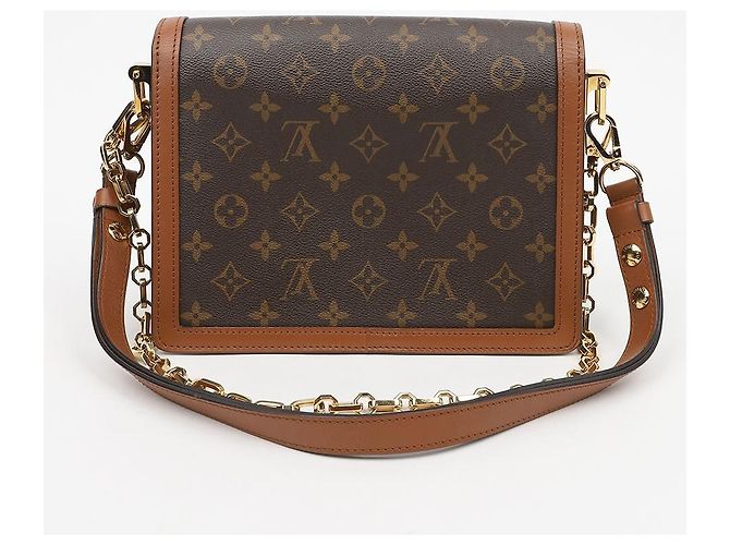 Louis Vuitton Borsa a tracolla Dauphine MM Monogram Reverse Canvas - vista 4