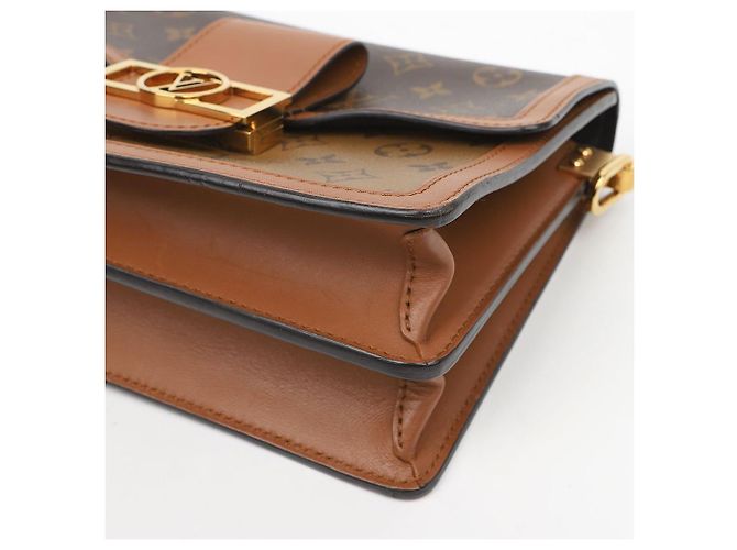Louis Vuitton Borsa a tracolla Dauphine MM Monogram Reverse Canvas - vista 8