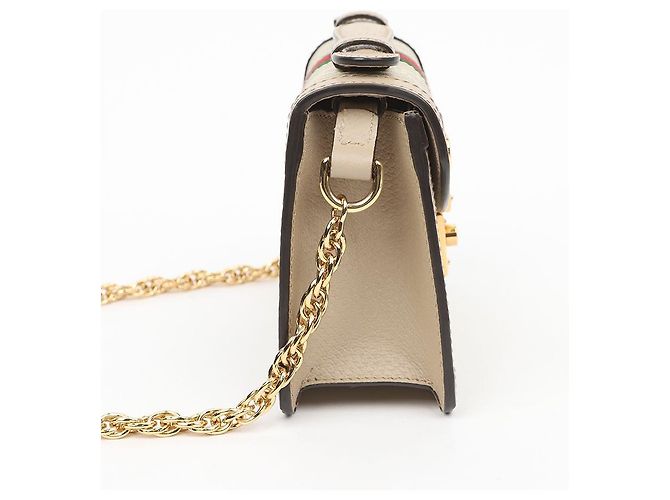 Gucci Bolso de hombro mini Ophidia GG Supreme Beige - vista 6