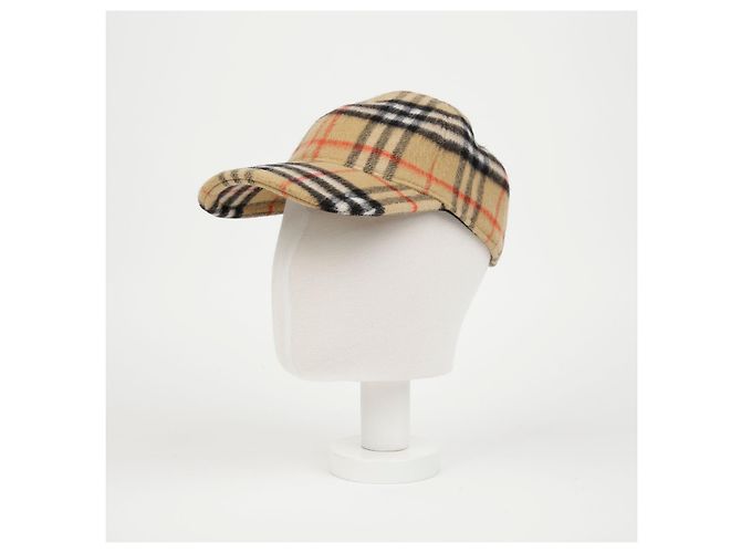 Burberry Vintage Karomuster Wollmütze Größe - Ansicht 10