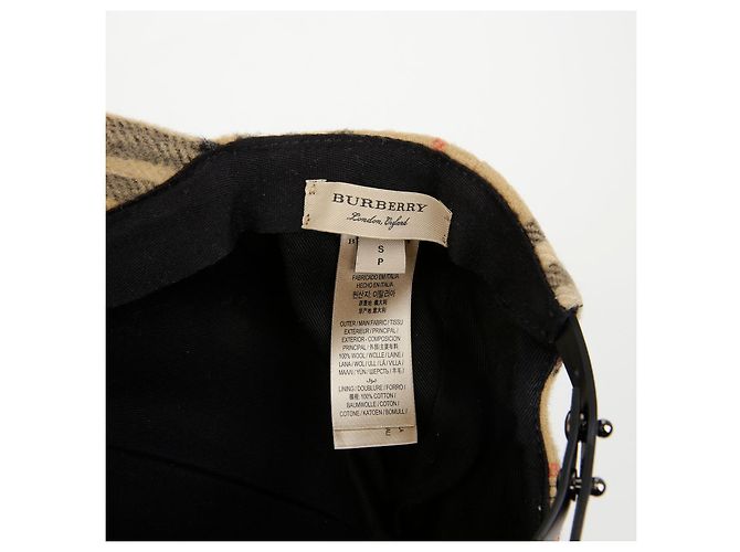 Burberry Vintage Karomuster Wollmütze Größe - Ansicht 9