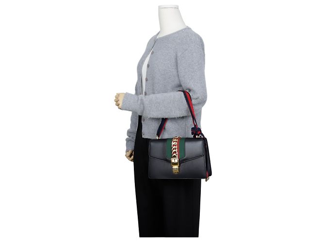 Gucci Picca Borsa a Tracolla Tote Nera - vista 19