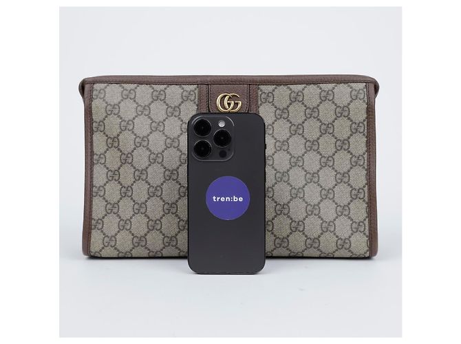 Gucci Beauty Case Ophidia GG Supreme Brown - vista 11