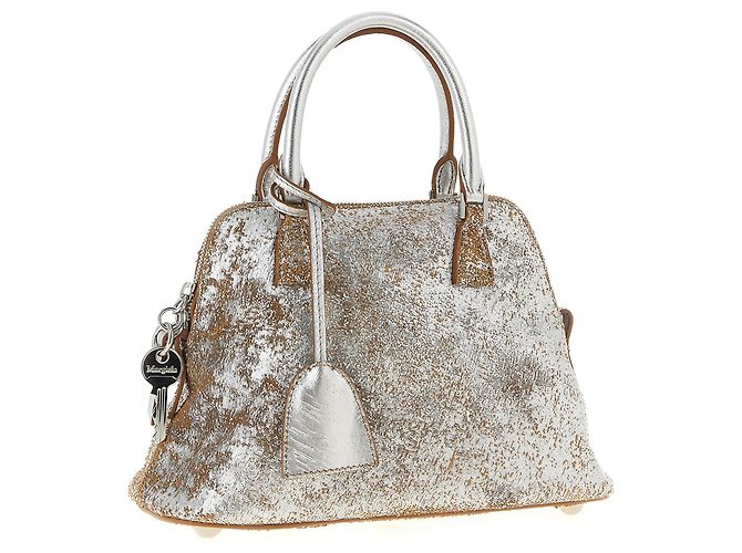 Maison Martin Margiela Borsa in pelle d'agnello argento - vista 3