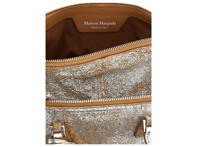 Maison Martin Margiela Borsa in pelle d'agnello argento - vista 4
