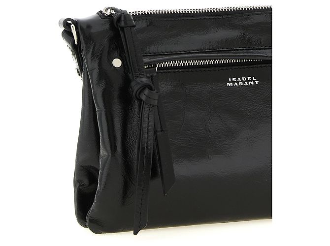 Isabel Marant Borsa crossbody in pelle di vitello nera - vista 3