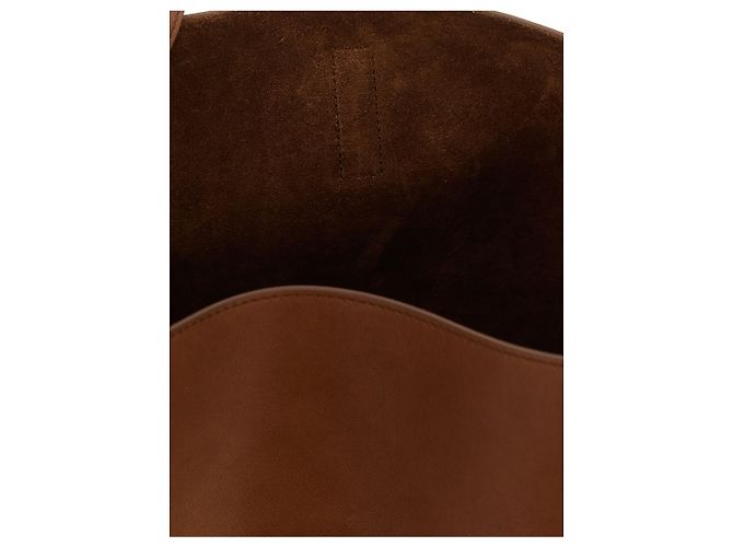Autre Marque Borsa a tracolla in pelle di vitello marrone - vista 4