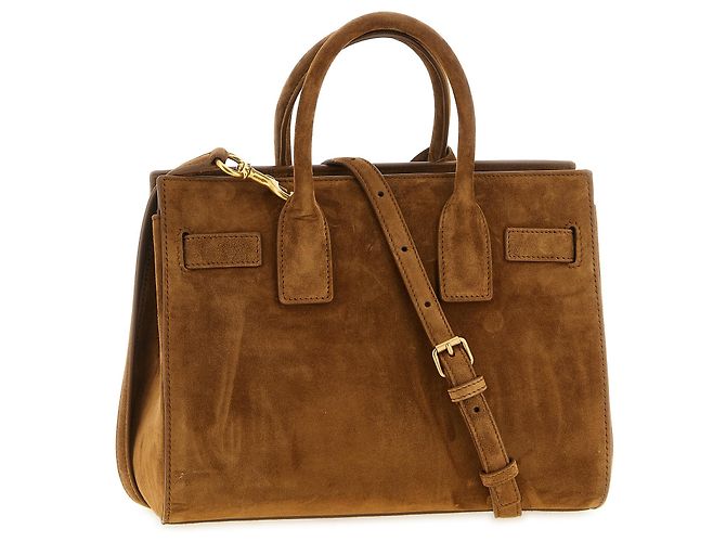 Autre Marque Borsa in pelle di vitello marrone - vista 3