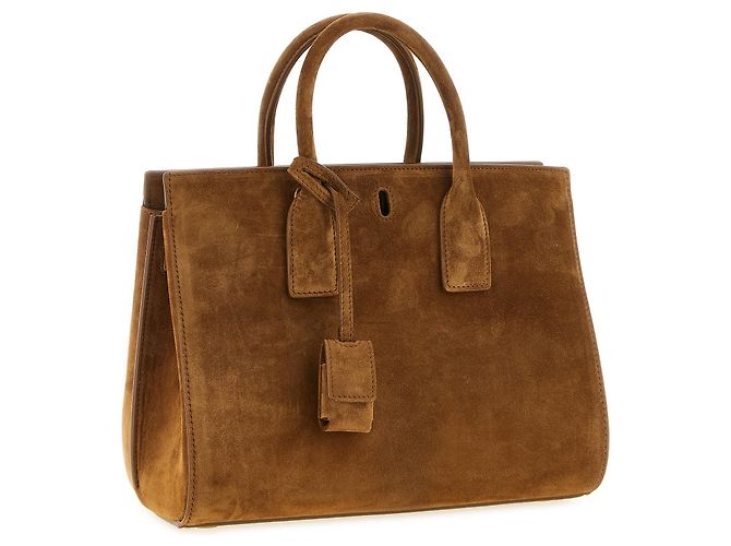 Autre Marque Borsa in pelle di vitello marrone - vista 4