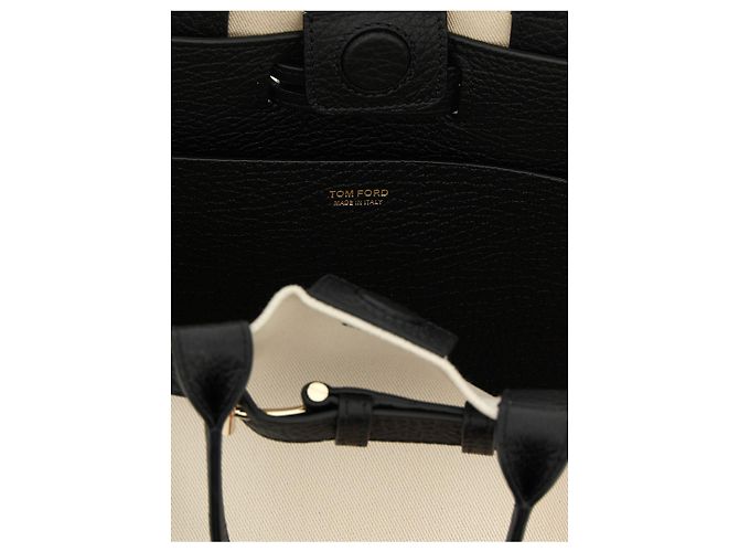 Tom Ford Bicolor Baumwoll-Tote-Bag - Ansicht 4