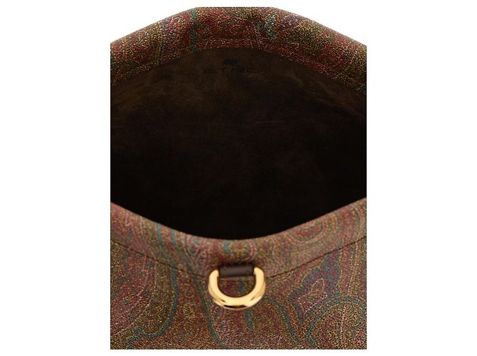Etro Bolso de mano de algodón marrón - vista 4