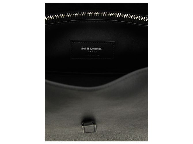 Autre Marque Bolso de hombro de piel de becerro negra - vista 4