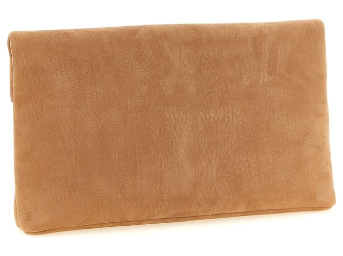 Autre Marque Clutch in pelle di agnello marrone - vista 2