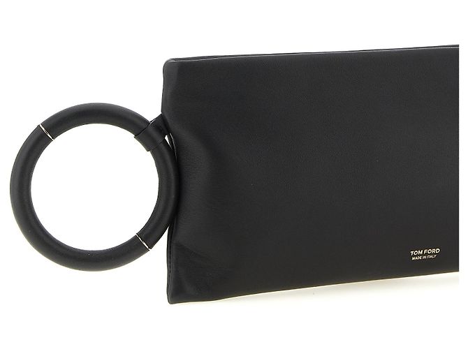 Tom Ford Clutch in pelle di agnello nera - vista 3