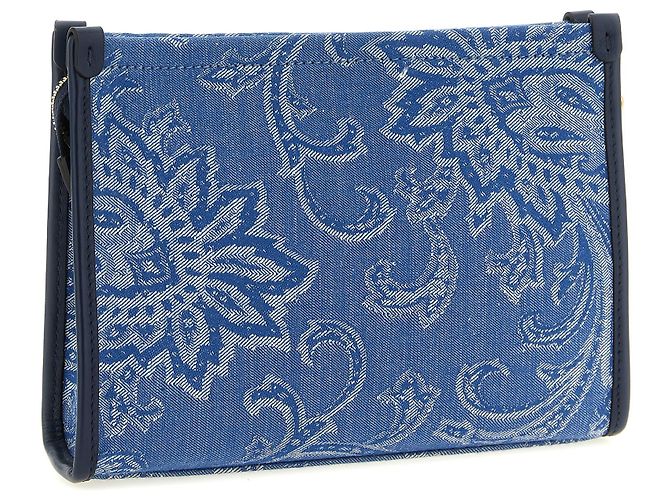 Etro Pochette in cotone blu - vista 2