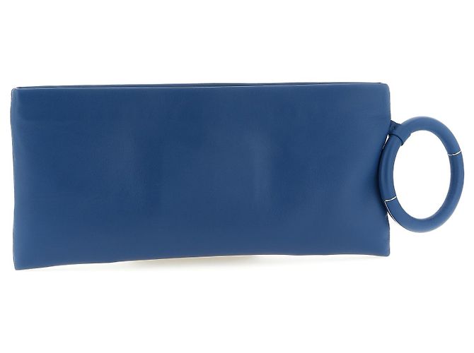 Tom Ford Clutch in pelle di agnello blu - vista 2