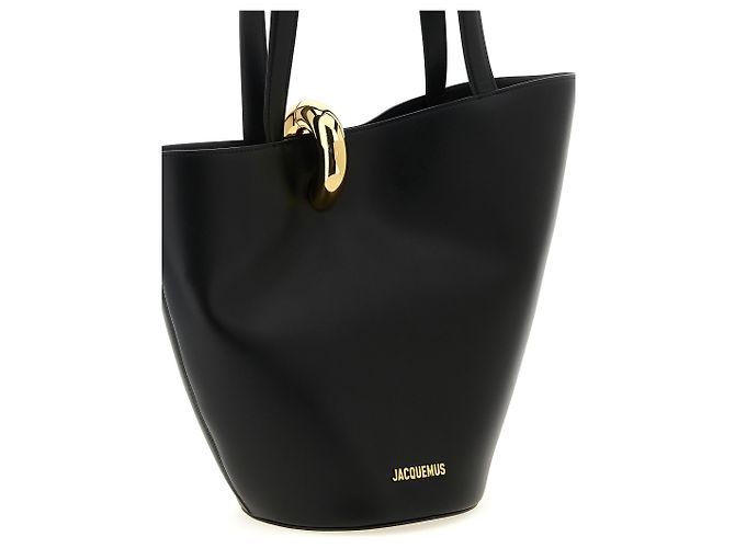 Jacquemus Borsa a tracolla in pelle di vacchetta nera - vista 3
